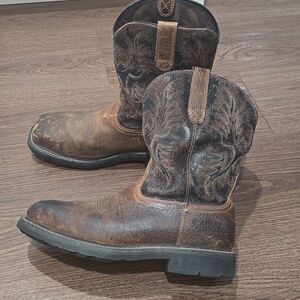 Ariat steel toe puncture resistant work boots size 10EE